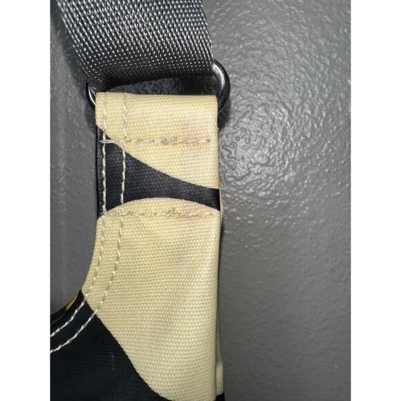 Orla Kiely Rare Cream Black Gold Solid Stem Midi Sling Crossbody Bag - Picture 14 of 16